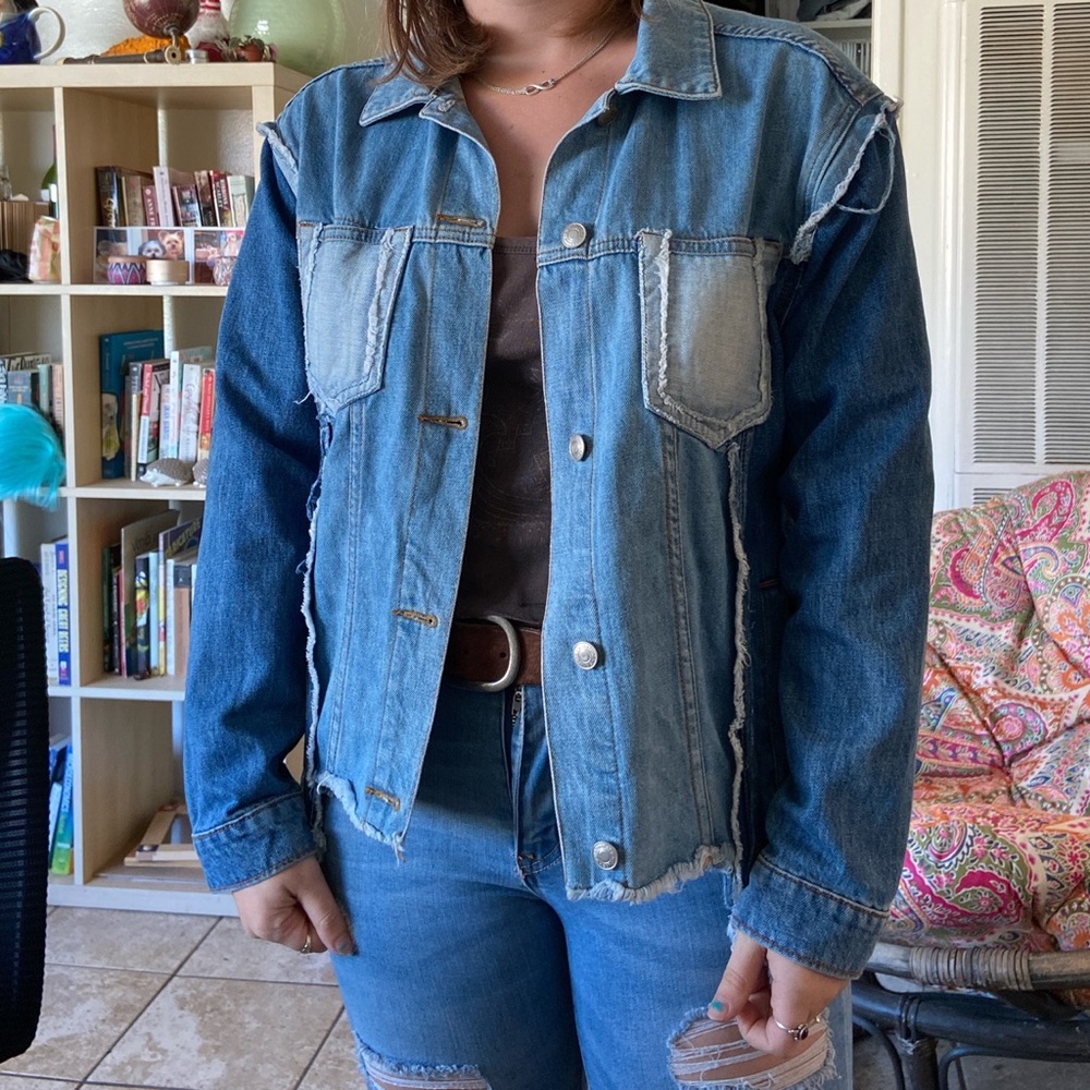 Boho patchwork denim jacket